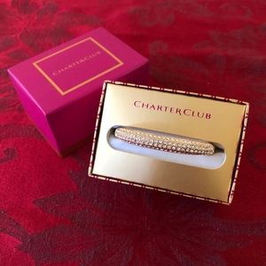 Charter Club Gold Crystal Bangle Bracelet